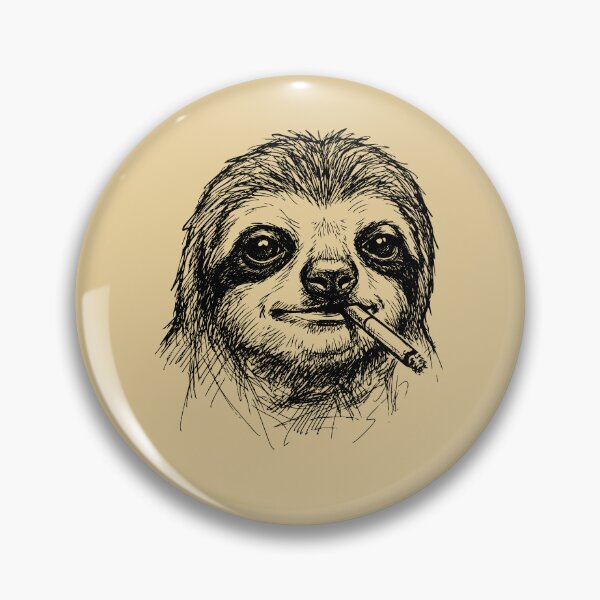 Item preview, Chill Sloth Smoking Hand Drawn Sketch Art designed and sold by d247.
