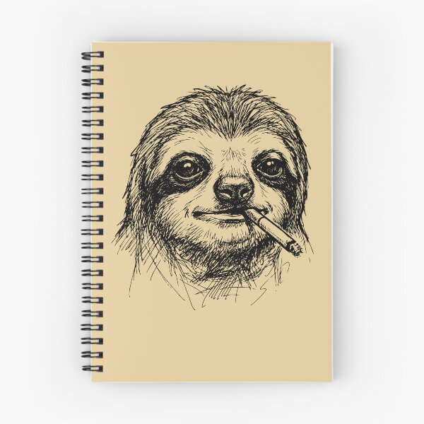 Item preview, Chill Sloth Smoking Hand Drawn Sketch Art designed and sold by d247.