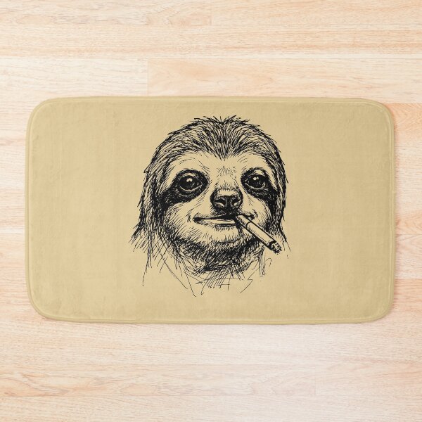 Item preview, Chill Sloth Smoking Hand Drawn Sketch Art designed and sold by d247.
