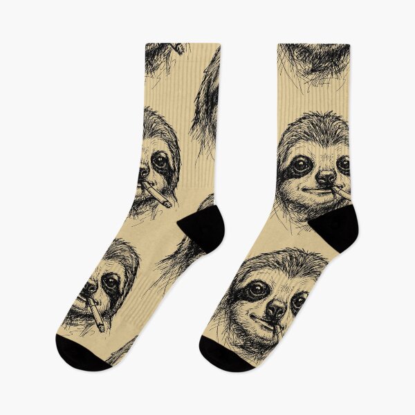 Item preview, Chill Sloth Smoking Hand Drawn Sketch Art designed and sold by d247.