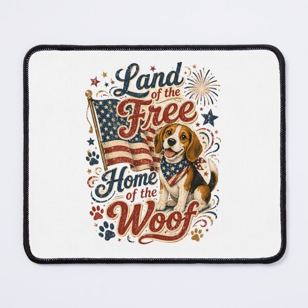 Item preview, Land of the Free Home of the Woof | 4th of July designed and sold by Katybmadeit.
