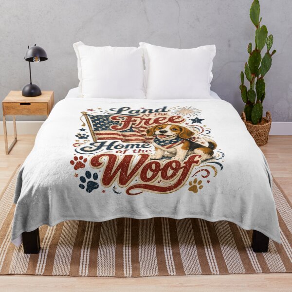 Item preview, Land of the Free Home of the Woof | 4th of July designed and sold by Katybmadeit.