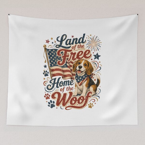 Item preview, Land of the Free Home of the Woof | 4th of July designed and sold by Katybmadeit.