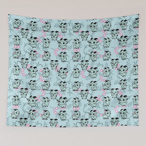 Item preview, Funny goat cartoon seamless pattern designed and sold by AlicinaM.