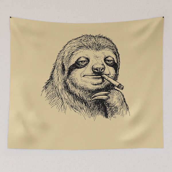 Item preview, Chill Sloth Smoking Cigar Relaxed Animal designed and sold by d247.