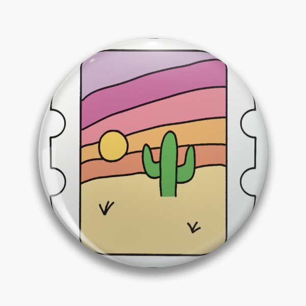 Item preview, Desert Sunset Cactus Stamp designed and sold by ConklinCreation.