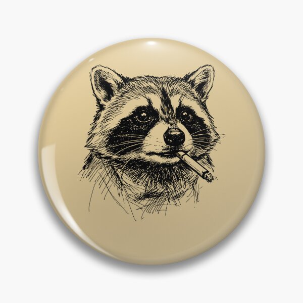Item preview, Edgy Raccoon Smoking Cigar Sketch Art designed and sold by d247.