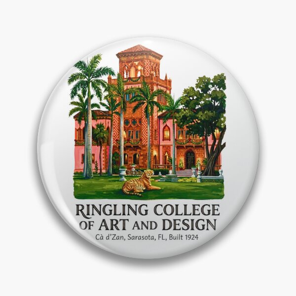 Item preview, Ringling College Ca d'Zan Mansion Gouache Art designed and sold by EvergreenPark - Tee Studio.