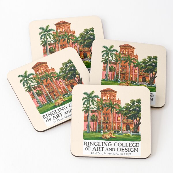 Item preview, Ringling College Ca d'Zan Mansion Gouache Art designed and sold by EvergreenPark - Tee Studio.