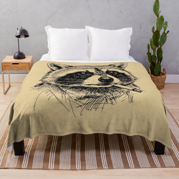 Item preview, Edgy Raccoon Smoking Cigar Sketch Art designed and sold by d247.