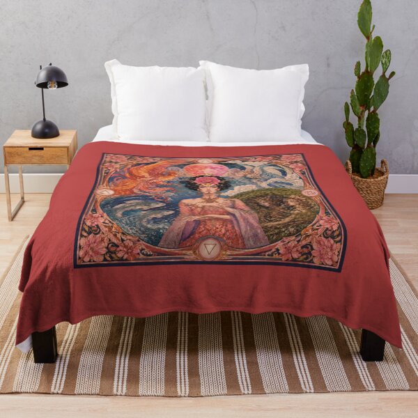 Item preview, Goddess of the Four Elements - Art Nouveau, Pink Moon, Phoenix, Fish, Nymphs designed and sold by Natalia-Vlad.