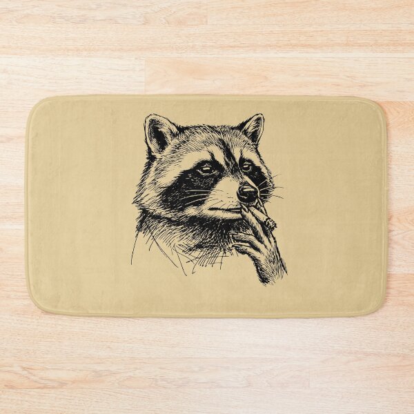 Item preview, Cool Raccoon Smoking Cigar Line Art designed and sold by d247.