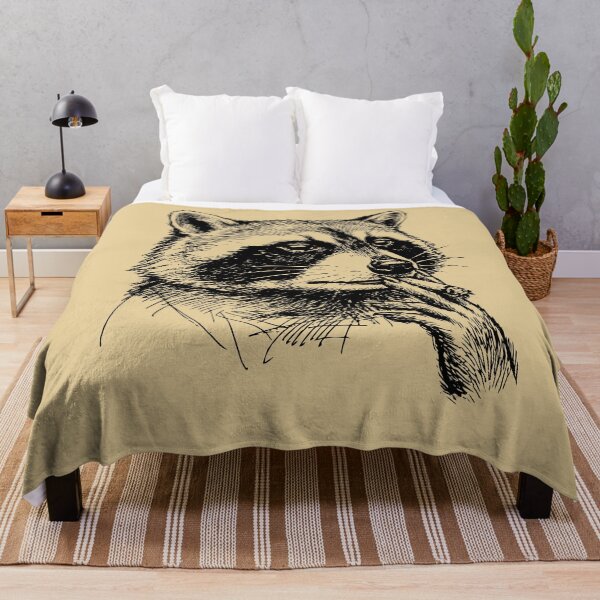 Item preview, Cool Raccoon Smoking Cigar Line Art designed and sold by d247.
