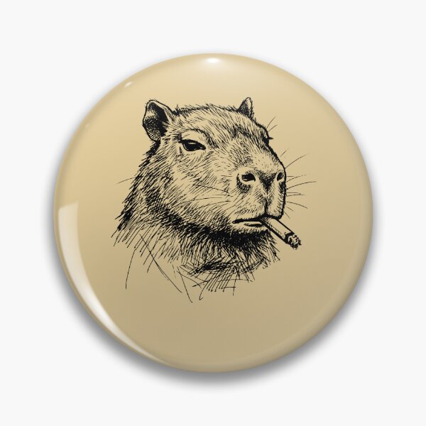 Item preview, Chill Capybara Smoking Cigar Sketch Art designed and sold by d247.