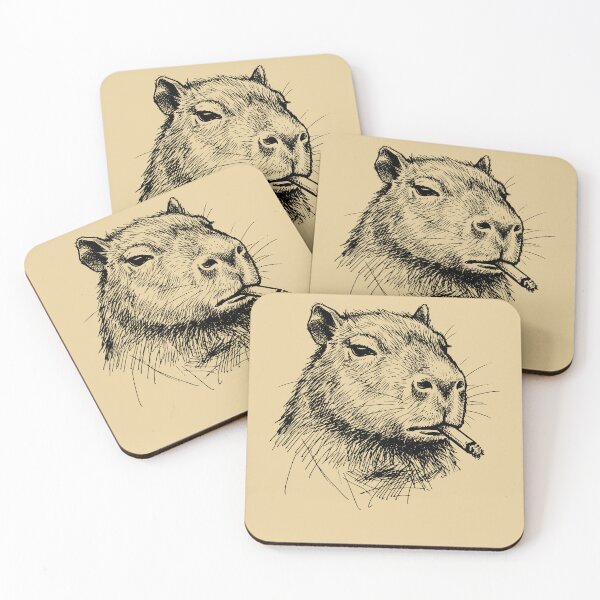 Item preview, Chill Capybara Smoking Cigar Sketch Art designed and sold by d247.