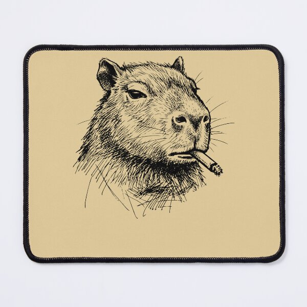 Item preview, Chill Capybara Smoking Cigar Sketch Art designed and sold by d247.