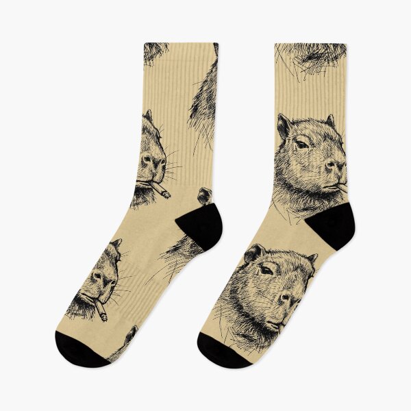 Item preview, Chill Capybara Smoking Cigar Sketch Art designed and sold by d247.