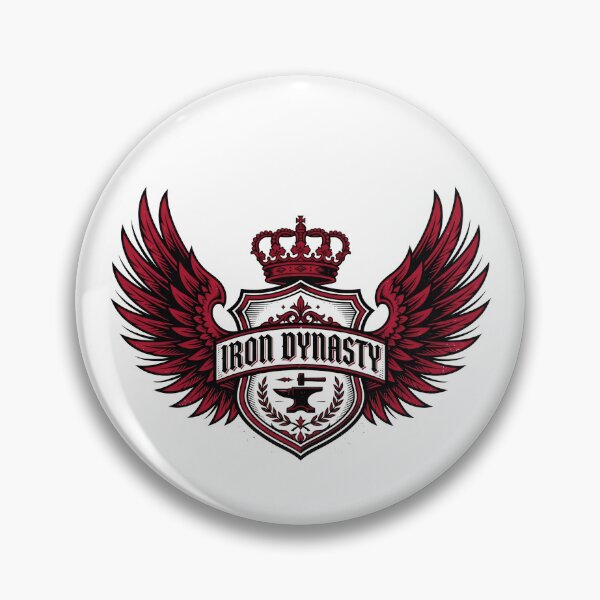 Item preview, Iron Dynasty Royal Wings Crown Anvil Crest Design designed and sold by FlorisnArt.