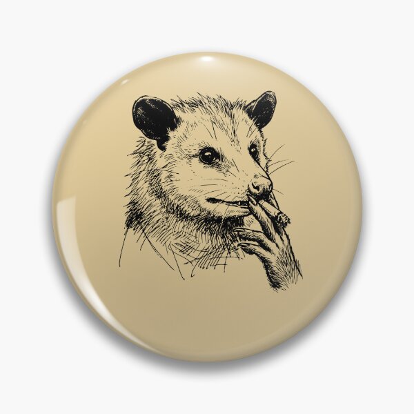 Item preview, Edgy Opossum Smoking Cigar Line Art designed and sold by d247.
