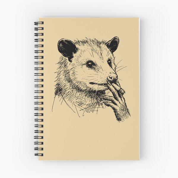 Item preview, Edgy Opossum Smoking Cigar Line Art designed and sold by d247.