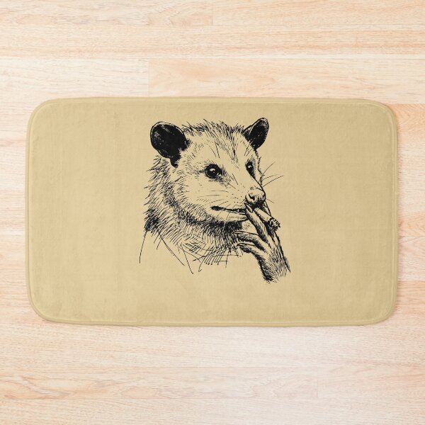 Item preview, Edgy Opossum Smoking Cigar Line Art designed and sold by d247.