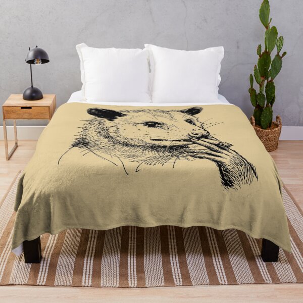 Item preview, Edgy Opossum Smoking Cigar Line Art designed and sold by d247.