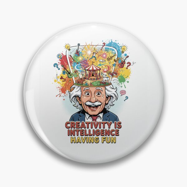 Item preview, Einstein Inspired "Creativity Is Intelligence Having Fun" Quote Design – Fun Creative Brain Art designed and sold by Donsean22.