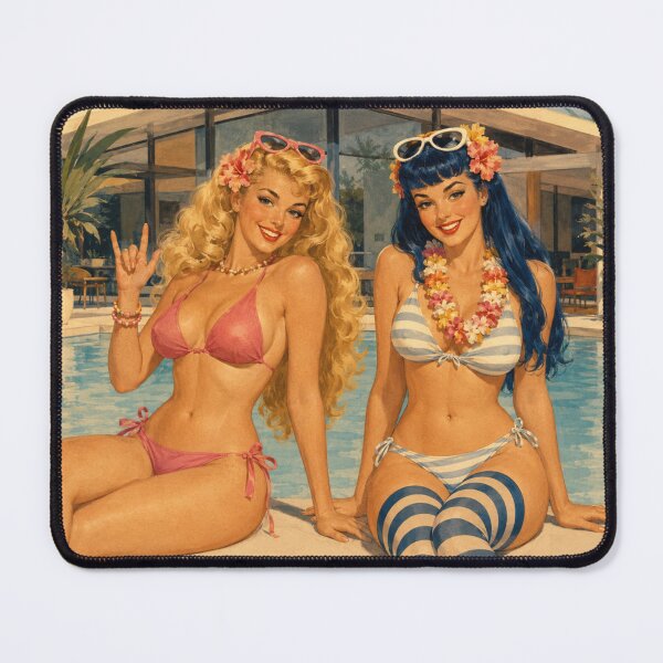Item preview, Vintage Summer Besties Pinup designed and sold by Cosplayvintage.