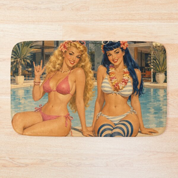 Item preview, Vintage Summer Besties Pinup designed and sold by Cosplayvintage.