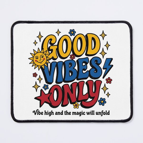 Item preview, Good Vibes Only Retro Groovy T-Shirt - Vibe High and the Magic Will Unfold designed and sold by PlushFutura.