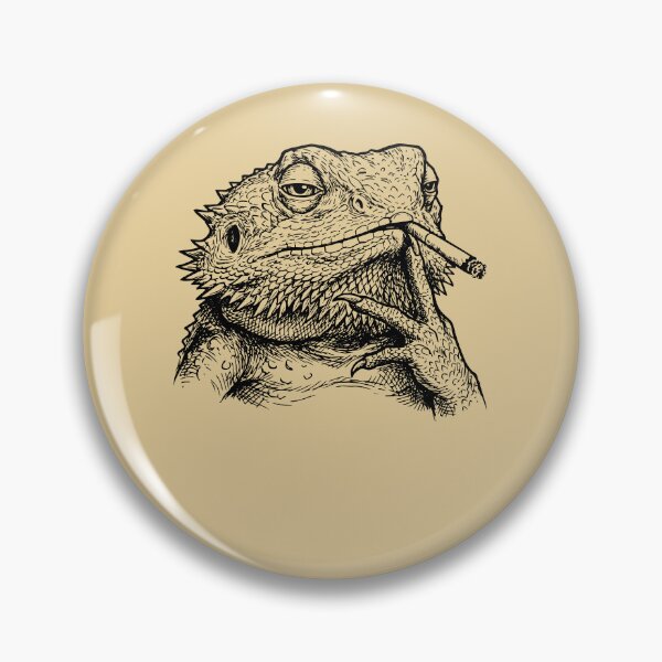 Item preview, Chillin' Bearded Dragon Smoking Lizard designed and sold by d247.