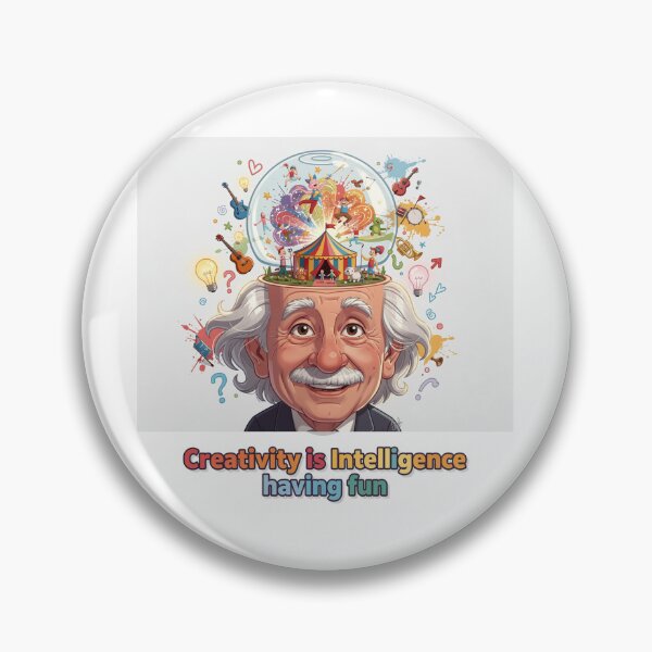 Item preview, Einstein Inspired "Creativity Is Intelligence Having Fun" Fun Quote Design – Fun Creative Brain Art designed and sold by Donsean22.