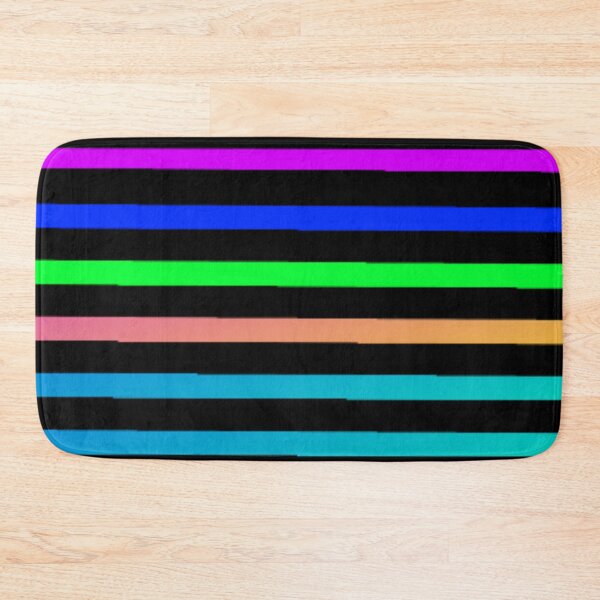 Item preview, Vibrant Colorful Horizontal Stripes on Black | Bold Abstract Geometric Pattern Art designed and sold by Nexus Space.