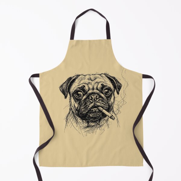 Item preview, Cool Pug Smoking Cigarette Sketch Art designed and sold by d247.