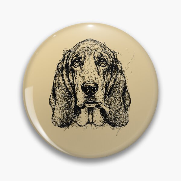 Item preview, Smoking Dog Sketch Art Hound Smoker designed and sold by d247.