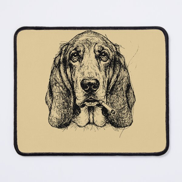 Item preview, Smoking Dog Sketch Art Hound Smoker designed and sold by d247.