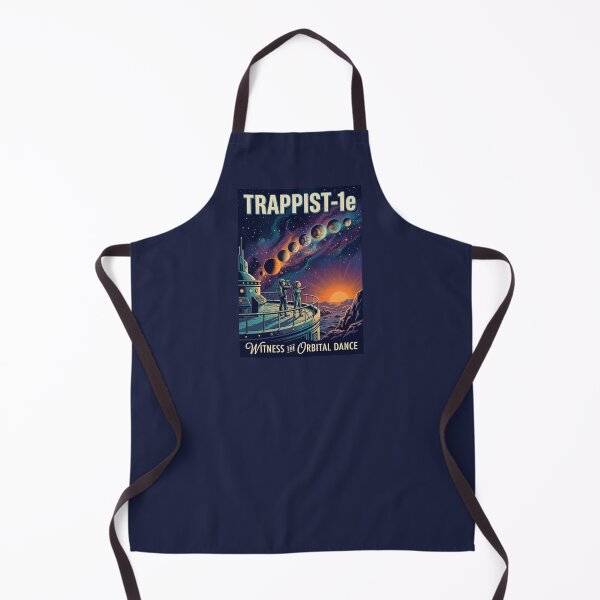 Item preview, TRAPPIST-1e Retro NASA Travel Poster Orbital Dance designed and sold by RetroRewind Studio.