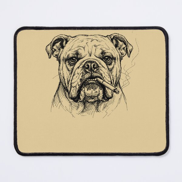 Item preview, Cool Bulldog with Cigar Sketch Art designed and sold by d247.