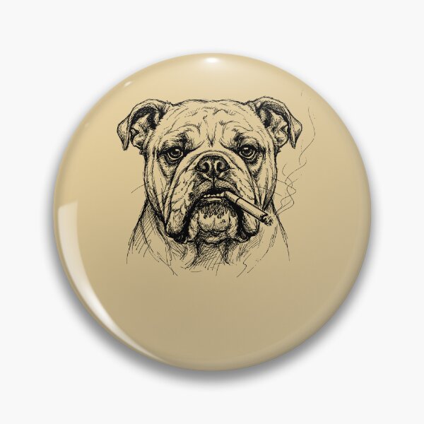 Item preview, Cool Bulldog with Cigar Sketch Art designed and sold by d247.