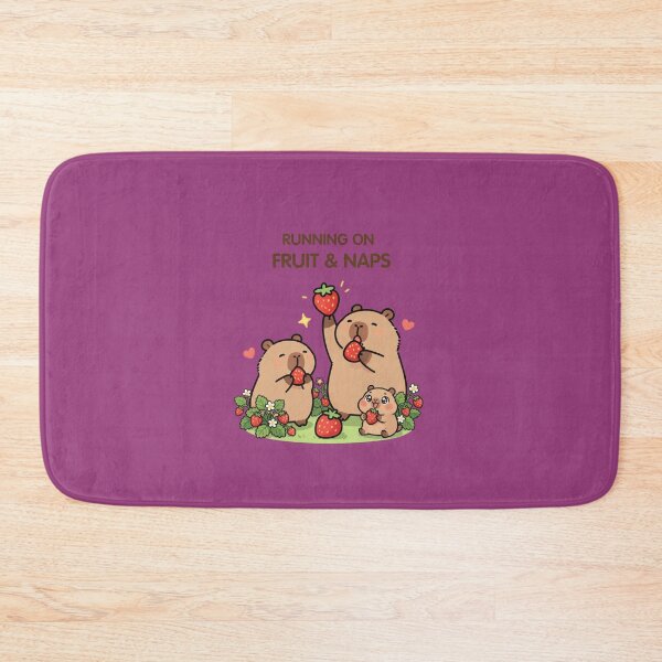 Item preview, Running on Fruit & Naps – Funny Capybara Family designed and sold by BCapybara.