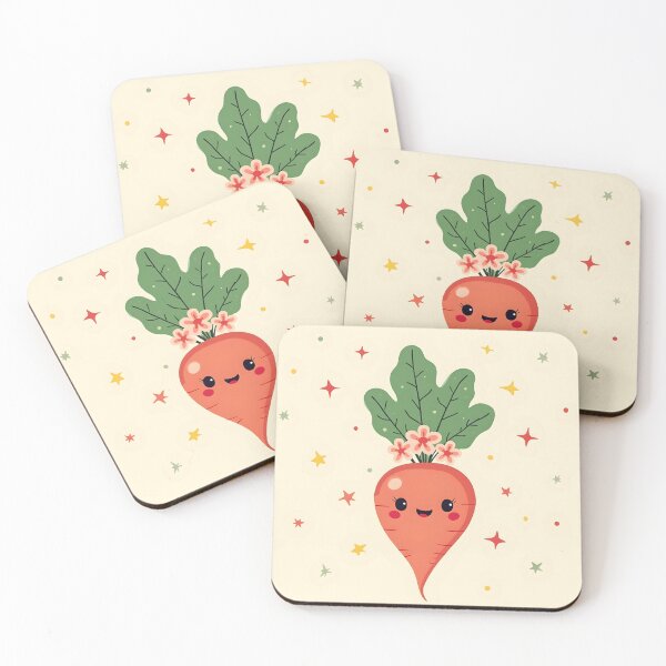 Item preview, Cute Kawaii Carrot – Smiling Vegetable Character Illustration designed and sold by EmeraldeaArt.