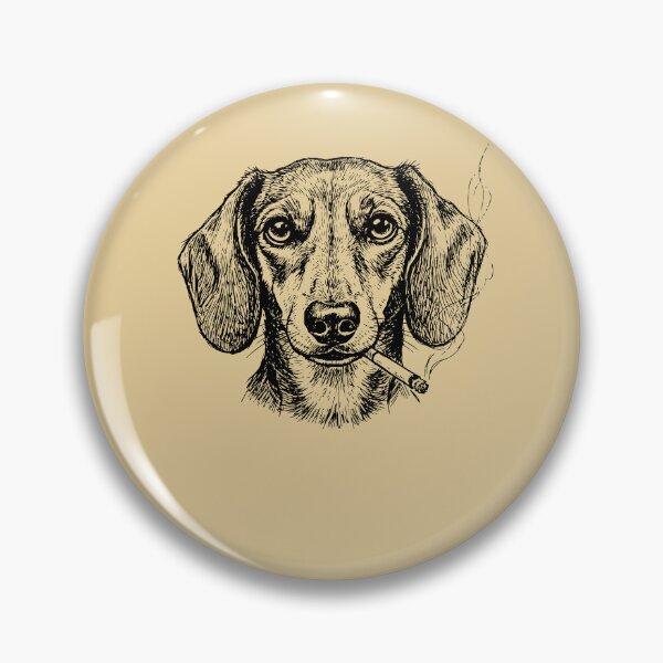 Item preview, Cool Dachshund Dog Smoking Sketch Art designed and sold by d247.