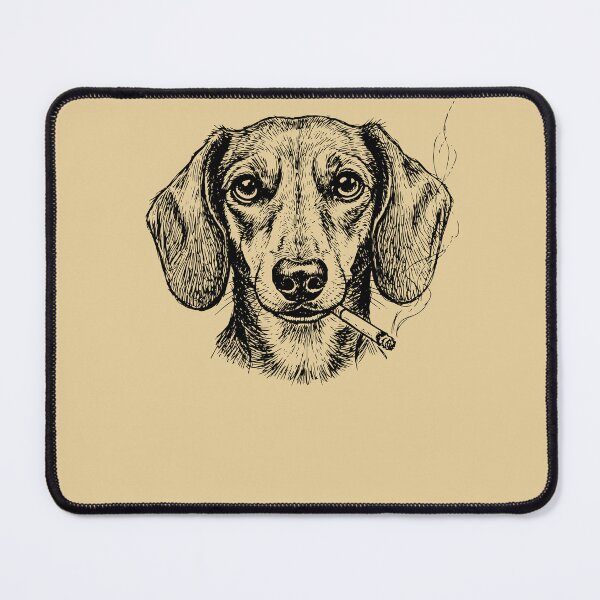 Item preview, Cool Dachshund Dog Smoking Sketch Art designed and sold by d247.