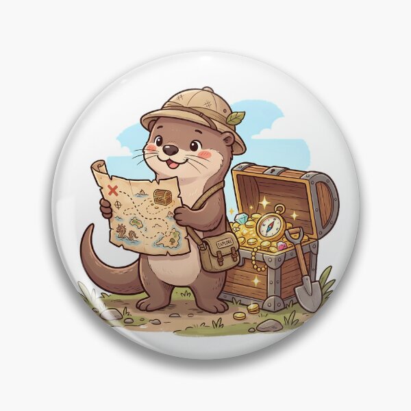 Item preview, Treasure Hunter Otter – Adventure Awaits designed and sold by MzulhilmiZam.