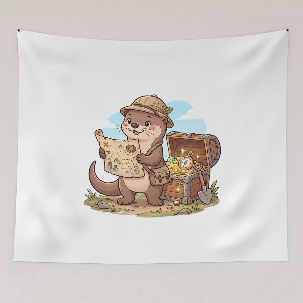 Item preview, Treasure Hunter Otter – Adventure Awaits designed and sold by MzulhilmiZam.