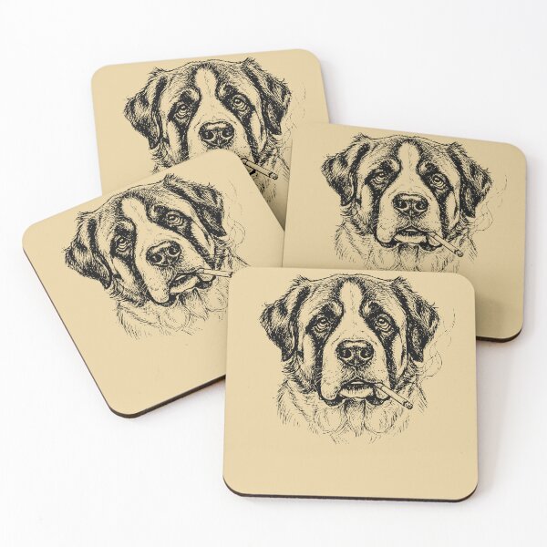 Item preview, Cool Smoking Large Dog Breed Line Art Design designed and sold by d247.