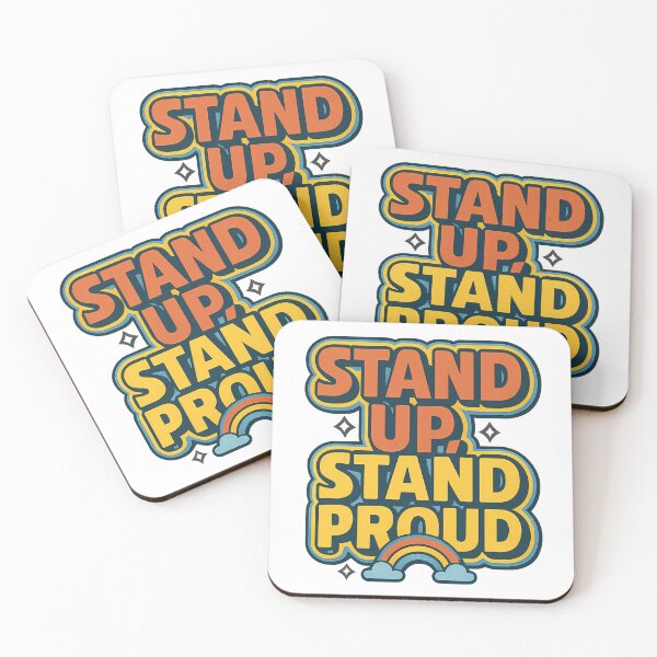 Item preview, Stand Up Stand Proud - Bold Retro LGBTQ Pride Sticker designed and sold by Haus Of Sin.