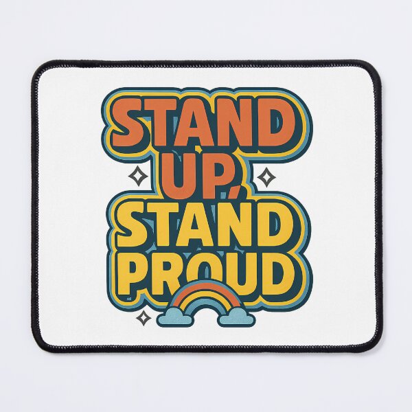 Item preview, Stand Up Stand Proud - Bold Retro LGBTQ Pride Sticker designed and sold by Haus Of Sin.