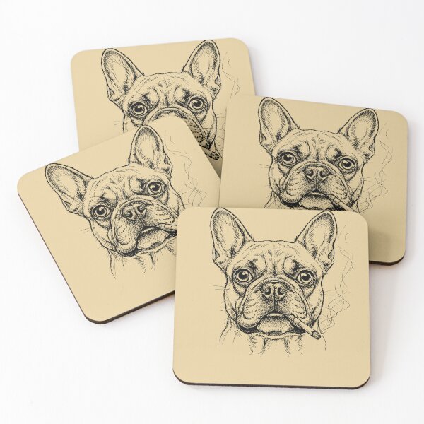Item preview, French Bulldog Cigar Smoker Dog Sketch Art designed and sold by d247.