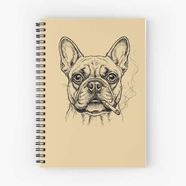 Artikelvorschau, Französische Bulldogge, Zigarrenraucher, Hundeskizze entworfen und verkauft von d247.